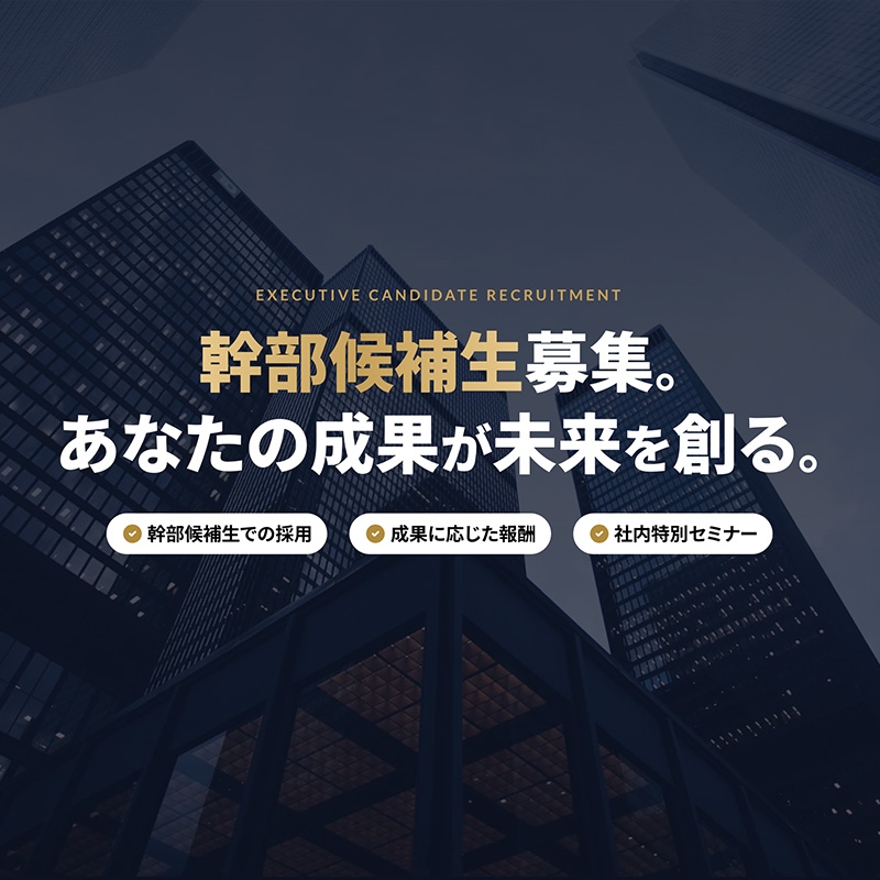 採用：幹部候補生採用ページ